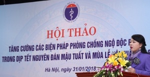 Tổ chức hội thảo "Tăng cường các biện pháp phòng chống ngộ độc rượu trong dịp Tết Nguyên đán Mậu Tuất và mùa lễ hội xuân 2018”