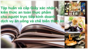 Thư mời tham gia khóa tập huấn về kiến thức an toàn thực phẩm